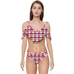 Pattern 169 Ruffle Edge Tie Up Bikini Set	