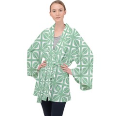 Pattern 168 Long Sleeve Velvet Kimono  by GardenOfOphir