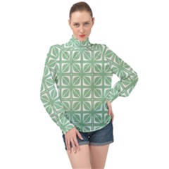 Pattern 168 High Neck Long Sleeve Chiffon Top by GardenOfOphir