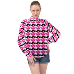 Pattern 170 High Neck Long Sleeve Chiffon Top by GardenOfOphir