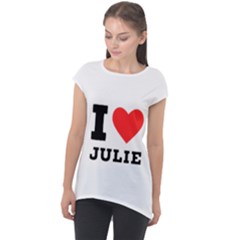 I Love Julie Cap Sleeve High Low Top by ilovewhateva