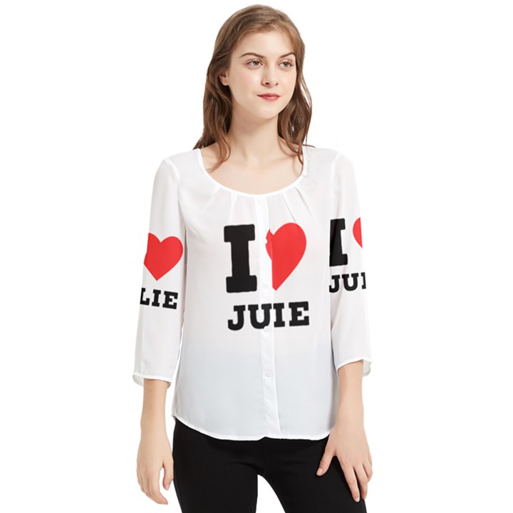 I love julie Chiffon Quarter Sleeve Blouse