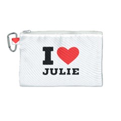 I Love Julie Canvas Cosmetic Bag (medium) by ilovewhateva