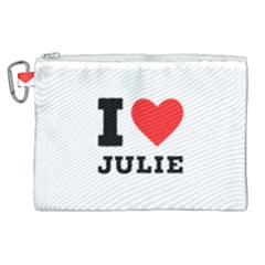 I Love Julie Canvas Cosmetic Bag (xl) by ilovewhateva