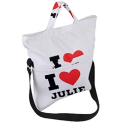 I Love Julie Fold Over Handle Tote Bag by ilovewhateva