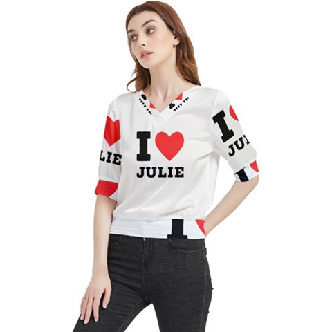 I Love Julie Quarter Sleeve Blouse by ilovewhateva