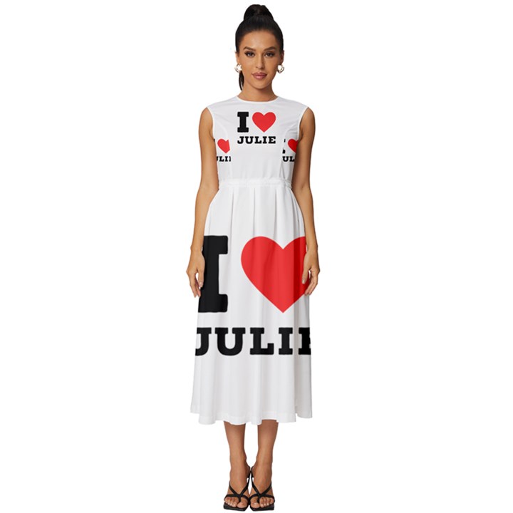 I love julie Sleeveless Round Neck Midi Dress