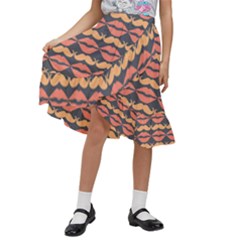 Pattern 175 Kids  Ruffle Flared Wrap Midi Skirt by GardenOfOphir