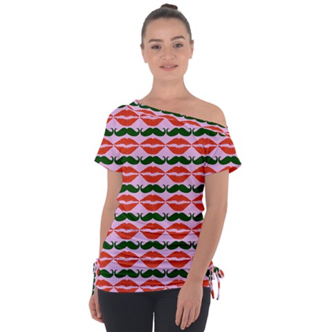 Pattern 174 Off Shoulder Tie-up Tee by GardenOfOphir