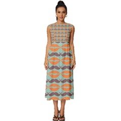 Pattern 178 Sleeveless Round Neck Midi Dress by GardenOfOphir