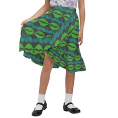 Pattern 179 Kids  Ruffle Flared Wrap Midi Skirt by GardenOfOphir