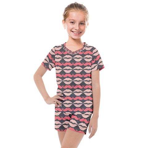 Pattern 180 Kids  Mesh Tee And Shorts Set by GardenOfOphir