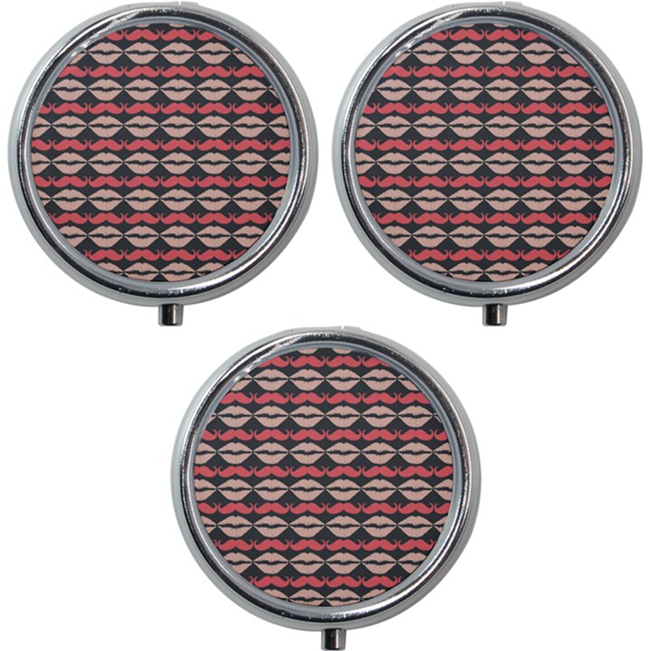 Pattern 180 Mini Round Pill Box (Pack of 3)