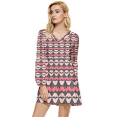 Pattern 180 Tiered Long Sleeve Mini Dress by GardenOfOphir