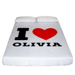 I Love Olivia Fitted Sheet (king Size) by ilovewhateva