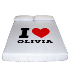 I Love Olivia Fitted Sheet (california King Size) by ilovewhateva