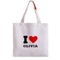 I love olivia Zipper Grocery Tote Bag View1