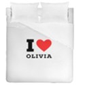 I love olivia Duvet Cover Double Side (Queen Size) View1