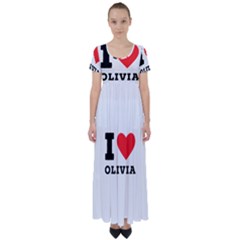 I Love Olivia High Waist Short Sleeve Maxi Dress by ilovewhateva