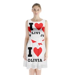 I Love Olivia Sleeveless Waist Tie Chiffon Dress by ilovewhateva