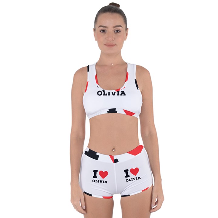 I love olivia Racerback Boyleg Bikini Set