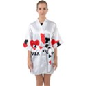 I love olivia Half Sleeve Satin Kimono  View1