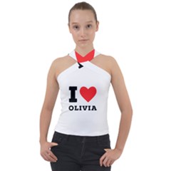 I Love Olivia Cross Neck Velour Top by ilovewhateva