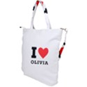 I love olivia Shoulder Tote Bag View2