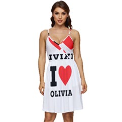 I Love Olivia V-neck Pocket Summer Dress  by ilovewhateva