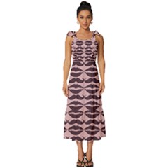 Pattern 182 Tie-strap Tiered Midi Chiffon Dress