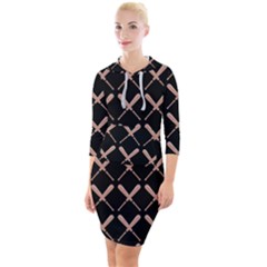 Pattern 183 Quarter Sleeve Hood Bodycon Dress by GardenOfOphir