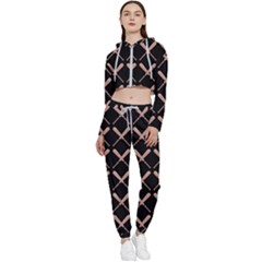 Pattern 183 Cropped Zip Up Lounge Set by GardenOfOphir