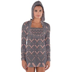 Pattern 184 Long Sleeve Hooded T-shirt by GardenOfOphir