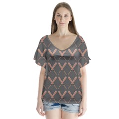 Pattern 184 V-neck Flutter Sleeve Top by GardenOfOphir