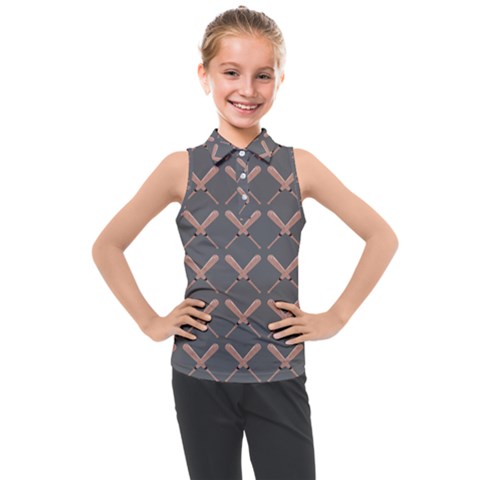 Pattern 184 Kids  Sleeveless Polo Tee by GardenOfOphir