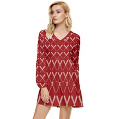 Pattern 186 Tiered Long Sleeve Mini Dress by GardenOfOphir