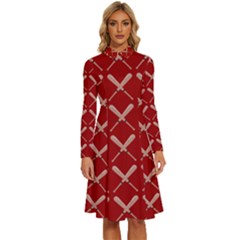 Pattern 186 Long Sleeve Shirt Collar A-line Dress by GardenOfOphir