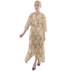 Pattern 188 Quarter Sleeve Wrap Front Maxi Dress by GardenOfOphir