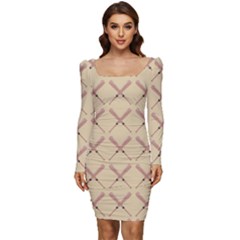 Pattern 188 Women Long Sleeve Ruched Stretch Jersey Dress by GardenOfOphir