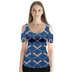 Pattern 187 Butterfly Sleeve Cutout Tee 