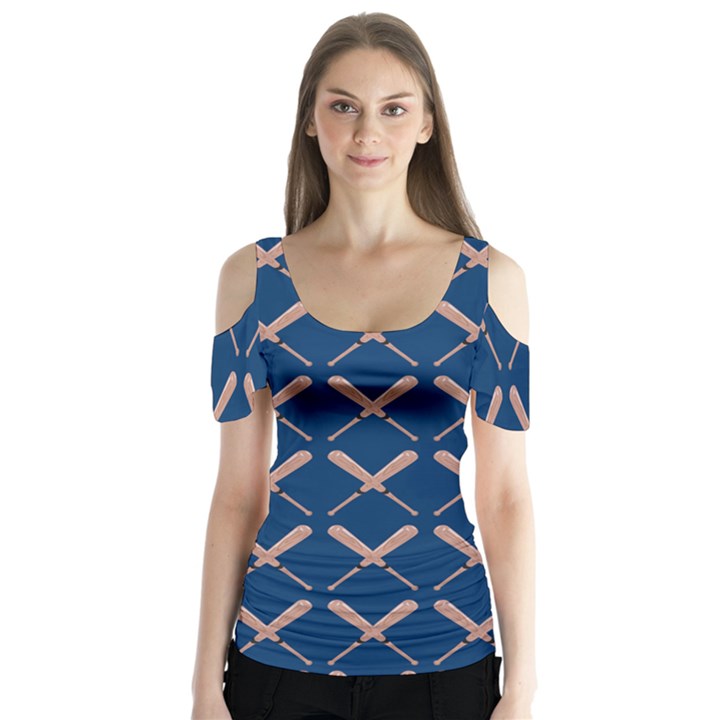 Pattern 187 Butterfly Sleeve Cutout Tee 