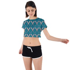 Pattern 191 Tie Back Short Sleeve Crop Tee by GardenOfOphir