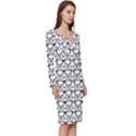 Pattern 193 Long Sleeve V-Neck Bodycon Dress  View3