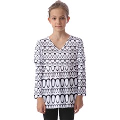 Pattern 193 Kids  V Neck Casual Top