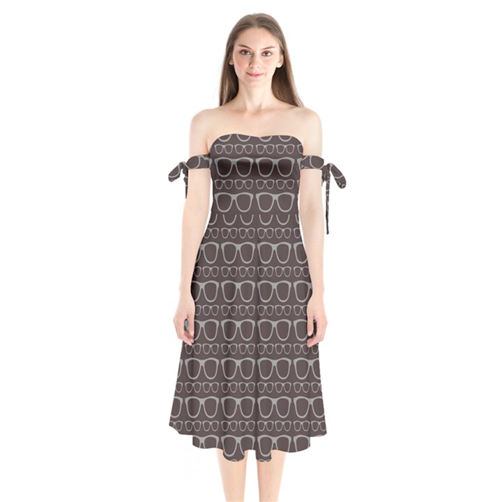 Pattern 194 Shoulder Tie Bardot Midi Dress