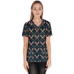 Pattern 192 Women s V-neck Scrub Top by GardenOfOphir