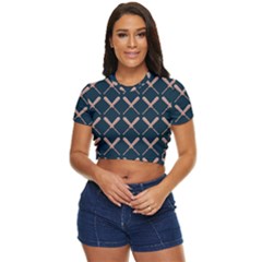 Pattern 192 Side Button Cropped Tee by GardenOfOphir