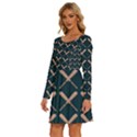 Pattern 192 Long Sleeve Wide Neck Velvet Dress View2