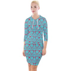 Pattern 195 Quarter Sleeve Hood Bodycon Dress by GardenOfOphir