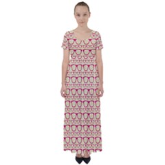 Pattern 196 High Waist Short Sleeve Maxi Dress